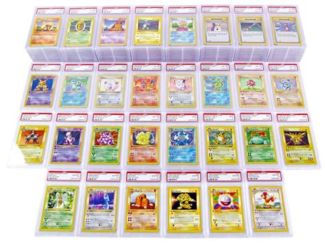 Pokemon Base Set 1 1st Edition Shadowless Complete Set - PSA Graded ...