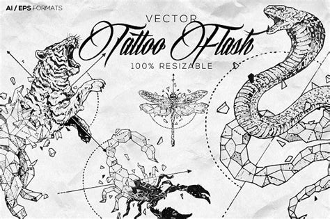 Vector Tattoo Animals Flash by Maioriz Shop on @creativemarket | Animal tattoos, Tattoo flash ...