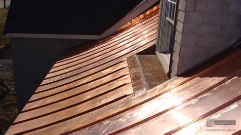 Radius copper metal roofing installation - Riverside MA