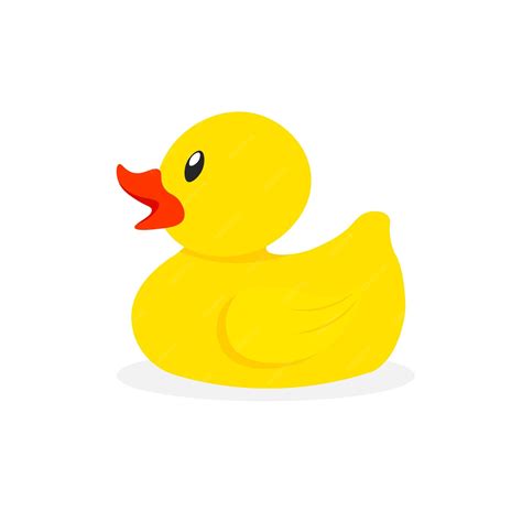 Premium Vector | Yellow rubber bath duck vector illustration in trendy ...