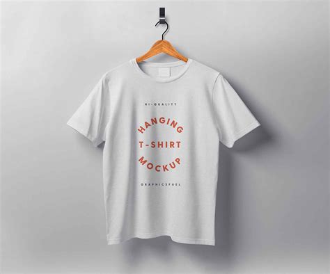 Hanging T-shirt Mockup in PSD