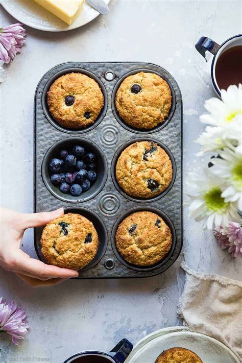 Low Carb Sugar Free Keto Blueberry Muffins with Almond Flour