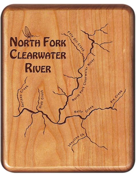 CLEARWATER North Fork River Map Fly Box personalized | Etsy