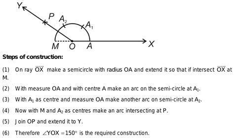 21. How to construct 150 degree by compass