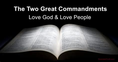 The Two Great Commandments – Love God and People