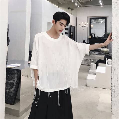 MIXCUBIC 2018 summer Korean style unique tassel design white t shirt ...