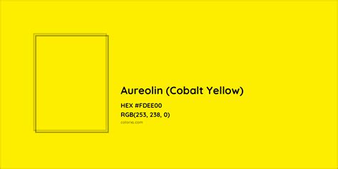 About Aureolin (Cobalt Yellow) - Color codes, similar colors and paints ...
