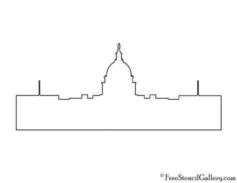 Capitol Building Silhouette Stencil | Free Stencil Gallery