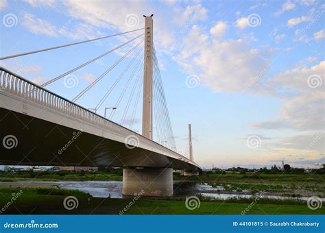 Tama river bridge stock image. Image of tama, evening - 44101815