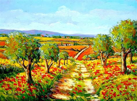 Tuscany countryside - original Italian oil painting Painting by Gino Masini - Fine Art America