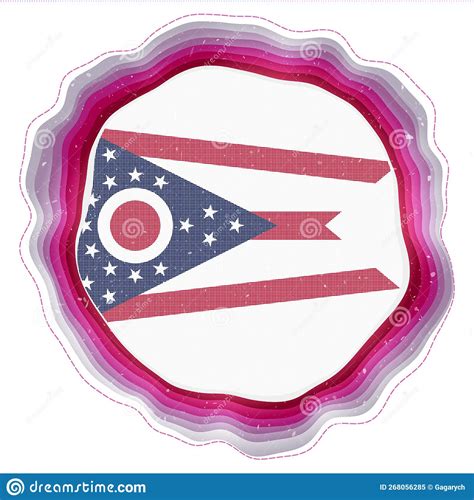 Ohio flag in frame. stock vector. Illustration of background - 268056285