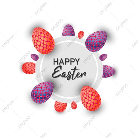 Colored Easter Eggs Vector Hd Images, Colorful 3d Easter Eggs Design Vactor And Png, 3d, Easter ...