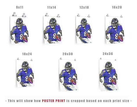 Lamar Jackson Poster Baltimore Ravens Canvas Print Wall - Etsy