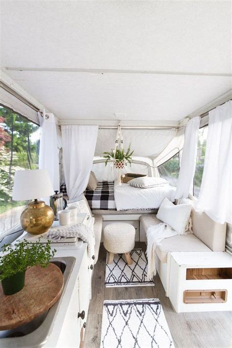 16 Best Pop Up Camper Makeover Ideas On A Budget | Caravan interior, Rv ...