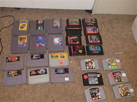 My cartridge based collection (NES, SNES, Genesis, N64) : r/retrogaming