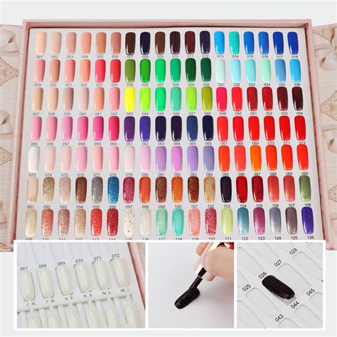 Segbeauty 126 Colors Professional Nail Polish Colors Chart Nail Gel Polish Display Card Book ...