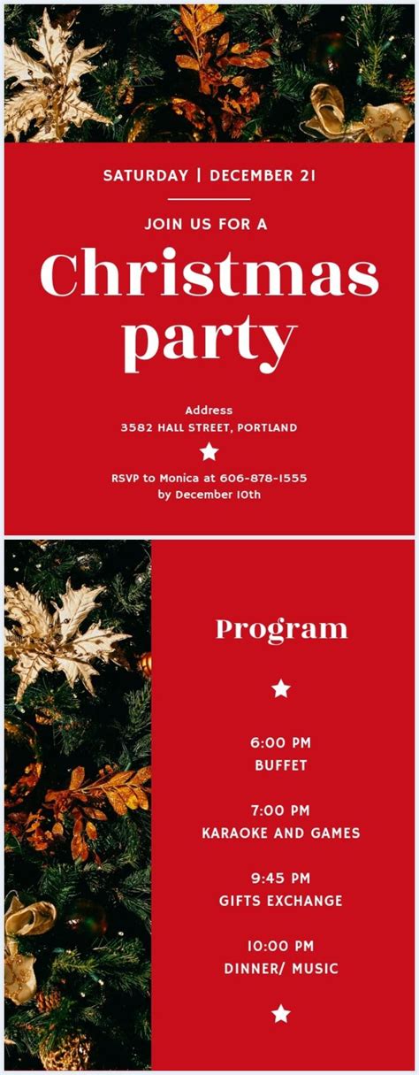 Christmas Party Program Template | Christmas templates, Christmas ...