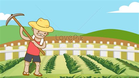 Cartoon farming, working people, illustration illustration image ...