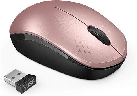 Amazon.com: Wireless Mouse, 2.4G Noiseless Mouse with USB Receiver - seenda Portable Computer ...