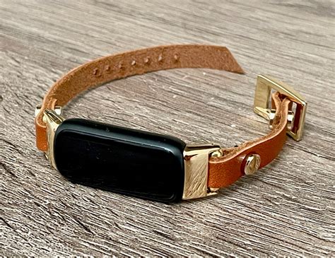 Gold Fitbit Luxe Band Slim Fitbit Luxe Bracelet Light Brown Fitbit Luxe ...