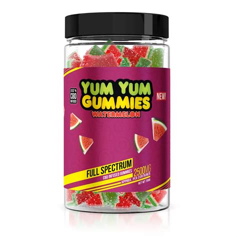 Yum Yum Gummies - CBD Full Spectrum Watermelon Slices - 2500mg | CBD ...