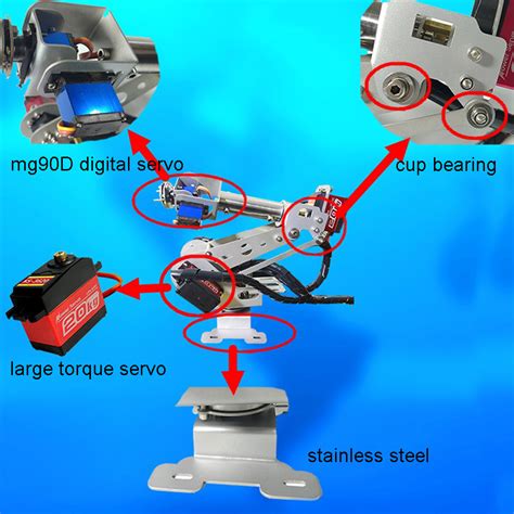 New 6DOF DIY RC Robot Arm Educational Robot Kit With Digital Servo – Chile Shop
