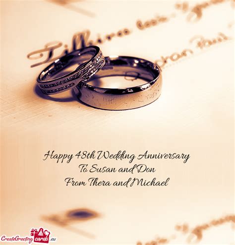 Happy 48th Wedding Anniversary - Free cards