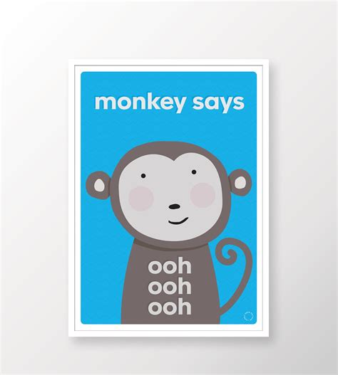 Monkey Says... Ooh Ooh Ooh. High Quality, Fun Nursery and Children Room ...