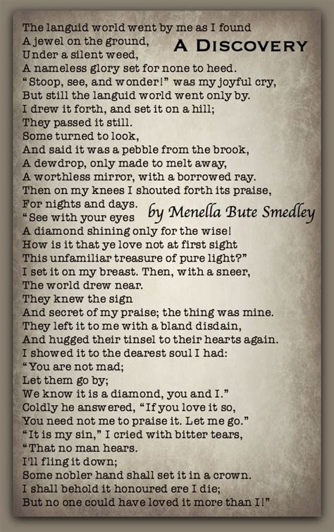 Menella Bute Smedley Poems | Classic Famous Poetry