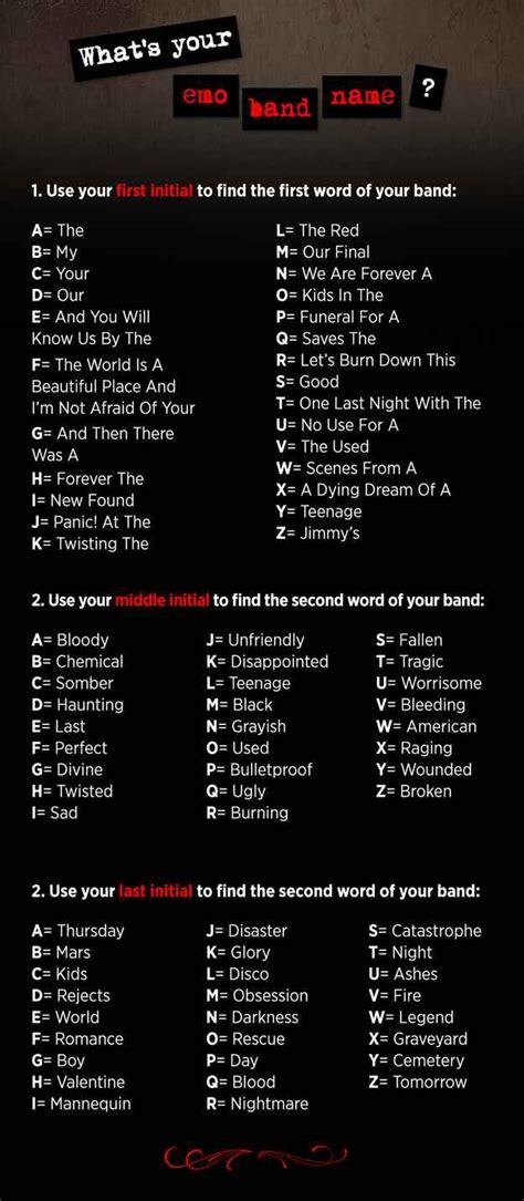 The Official Emo Band Name Generator | Make up and Beauty | Pinterest ...