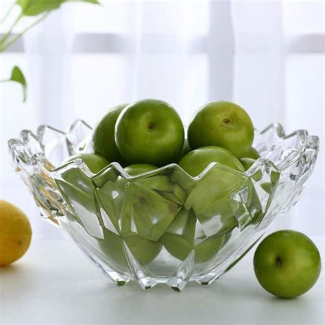 Buy Ssc Mart Fruit Bowl Large Decorative Centerpiece Designer Glass Fruit Bowl Vegetable Bowl ...