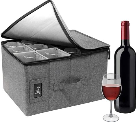 Sorbus Wine Glass Storage Box - QVC.com