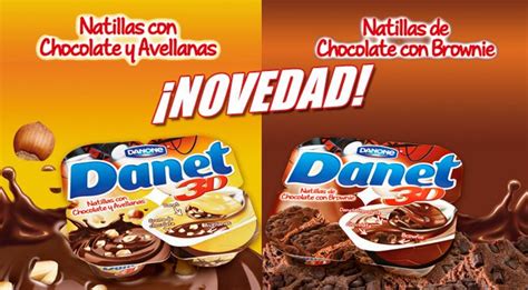 ¡Danet presenta sus nuevas Danet 3D en dos variedades, Avellanas y Brownie! las únicas natillas ...