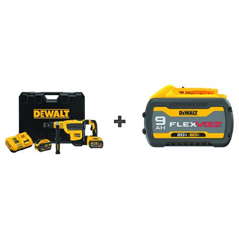 DEWALT, D-Handle, 20 V, Cordless Rotary Hammer Kit,60V,Battery - 387ZN8 ...