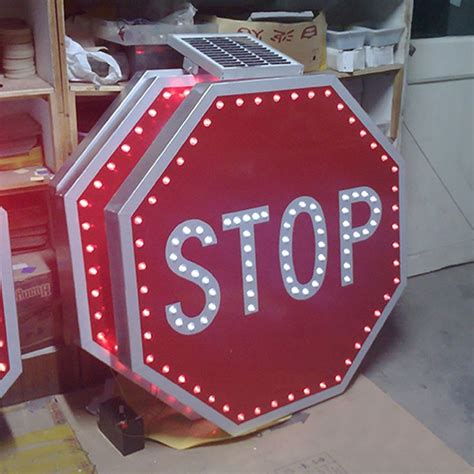 NOKIN Stop led solar traffic road sign | Traffic signal, Road signs ...