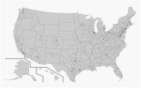 Transparent Us Map Png - 2016 Election Map By Congressional District, Png Download - kindpng