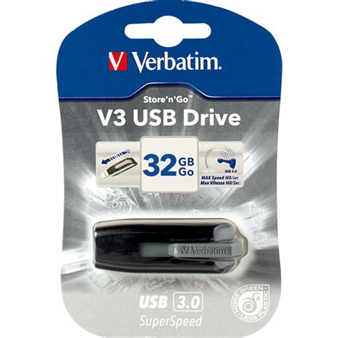 USB DRIVE V3 3.0 32GB BLACK STORE N GO Monk Office