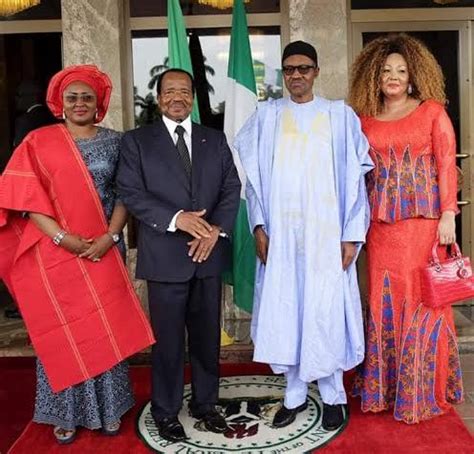 Photos: Pres. Buhari & wife, Aisha, welcome visiting Cameroonian ...