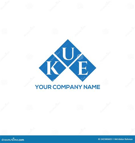 KUE Letter Logo Design on White Background. KUE Creative Initials ...