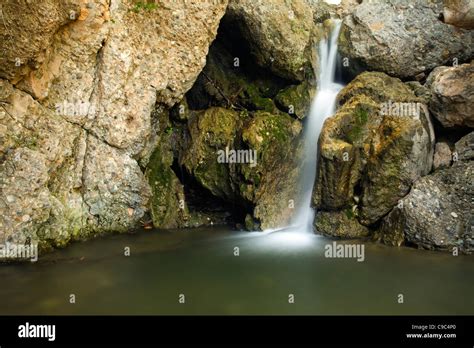 CALIFORNIA - Temescal Creek waterfall on the Temescal Canyon Trail in ...