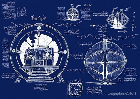 Time Machine Blueprints Poster by GwynplaineStuff | Time travel machine, The time machine ...