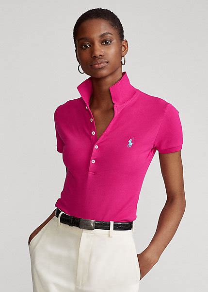 Slim Fit Stretch Polo Shirt | Ralph Lauren | Polo outfits for women, Shirt outfit women, Polo outfit