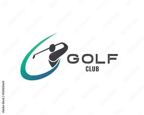 Abstract golf human swing shoot logo design inspiration Stock Vector ...