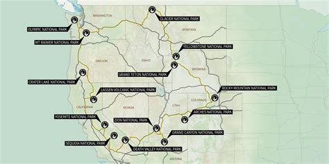 √ Map Of Western United States National Parks