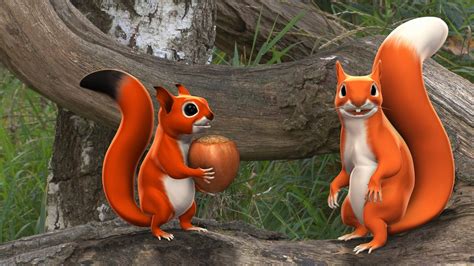 Pip the squirrel 3D animated series • Full Rotation - Design & Animation