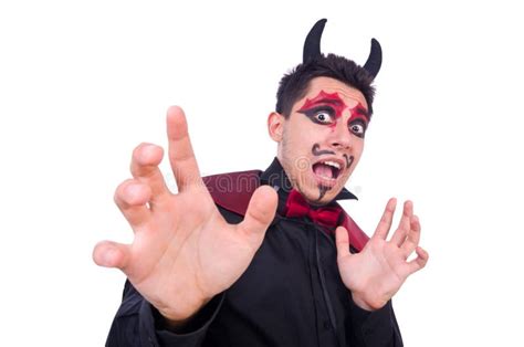 Man in devil costume stock photo. Image of halloween - 33348094