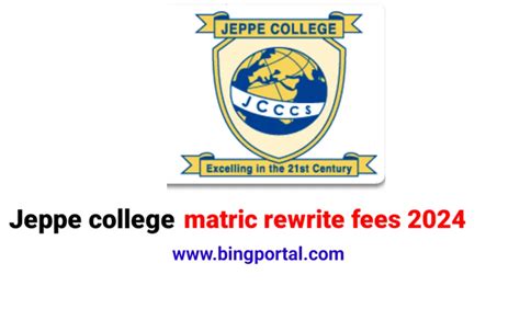 Jeppe college matric rewrite fees 2024 - bing portal