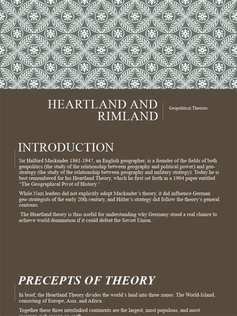 Heartland and Rimland | PDF | Geopolitics | Global Politics