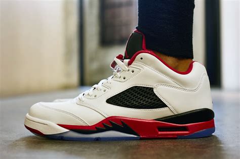 On-Foot Look // Air Jordan 5 Low "Fire Red" | Nice Kicks