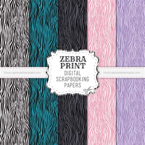 Zebra Print Scrapbook Papers